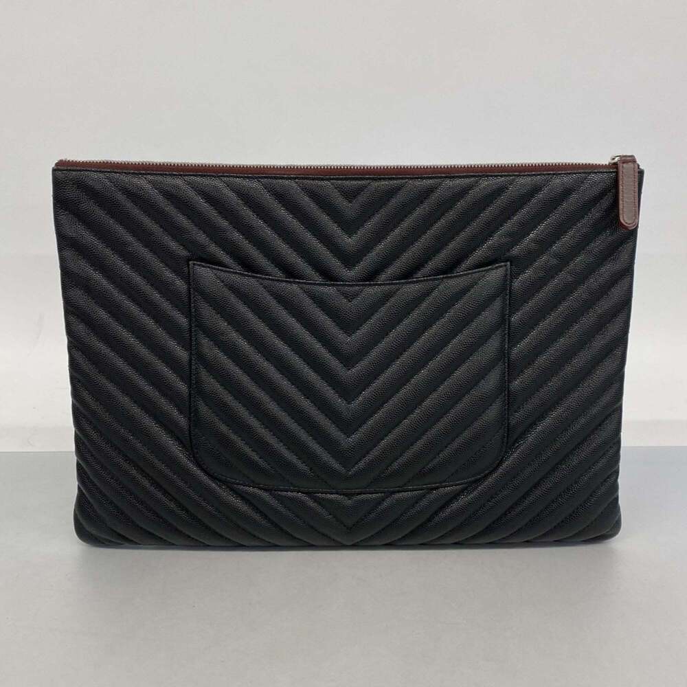 CHANEL Black Caviar Leather Clutch Bag - Picture 10 of 11